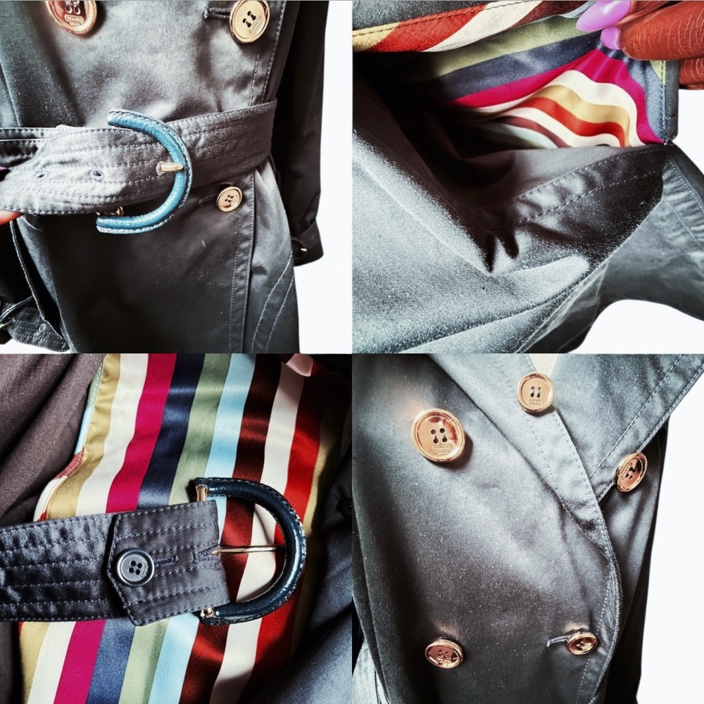 Coach Legacy Collection Trench Coat – Dark Navy - with Garment Bag - Picture 7 of 8